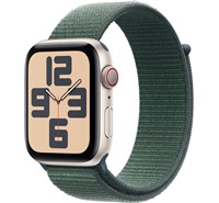 Apple Watch SE 2024 Cellular 44mm Starlight + Lake Green Sport Loop