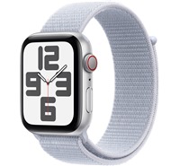 Apple Watch SE 2024 44mm Silver + Blue Cloud Sport Loop