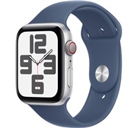 Apple Watch SE 2024 44mm Silver + Denim Sport Band M/L