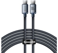 Baseus Crystal Shine Series USB-C / USB-C 100W 2m opleten ern kabel