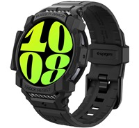 Spigen Rugged Armor Pro kompletn pouzdro s emnkem pro Samsung Galaxy Watch7 40mm ern