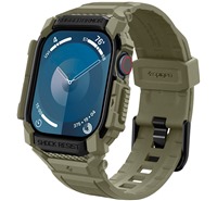 Spigen Rugged Armor Pro kompletn pouzdro s emnkem pro Apple Watch Series 10 46mm zelen