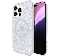 Case Mate Twinkle Disco odoln zadn kryt s podporou MagSafe pro Apple iPhone 16 Pro Max stbrn