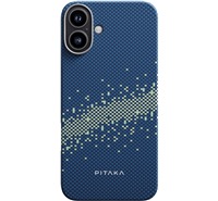 Pitaka Tactile Woven Case aramidov kryt s podporou MagSafe pro Apple iPhone 16 modr / zelen