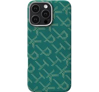 Pitaka Tactile Woven Case Monogram aramidov kryt s podporou MagSafe pro Apple iPhone 16 Pro zelen