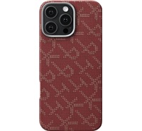 Pitaka Tactile Woven Case Monogram aramidov kryt s podporou MagSafe pro Apple iPhone 16 Pro erven