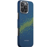 Pitaka Tactile Woven Case StarPeak fosforeskujc aramidov kryt pro Apple iPhone 16 Pro Max modr / zelen