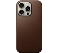 Nomad Traditional Leather case koen zadn kryt pro Apple iPhone 16 Pro tmav hnd