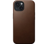 Nomad Modern Leather koen zadn kryt pro Apple iPhone 15 tmav hnd