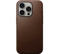 Nomad Modern Leather koen zadn kryt pro Apple iPhone 15 Pro tmav hnd