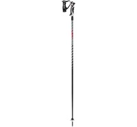 LEKI Hot Shot S, eloxal black-anodized grey-bright red, 110 cm