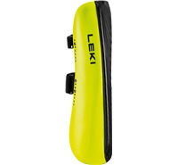 LEKI Shin Guard Carbon Railroad Race Long, black-neonyellow, 46 cm