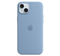 Apple silikonov zadn kryt s podporou MagSafe pro Apple iPhone 15 Plus ledov modr