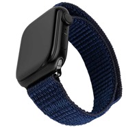 FIXED Nylon Sporty Strap nylonov emnek pro Apple Watch Ultra / 2 49mm tmav modr