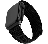 FIXED Nylon Sporty Strap nylonov emnek pro Apple Watch 42 / 44 / 45mm ern