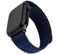 FIXED Nylon Sporty Strap nylonov emnek pro Apple Watch 42 / 44 / 45mm tmav modr