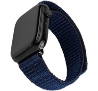 FIXED Nylon Sporty Strap nylonov emnek pro Apple Watch 38 / 40 / 41mm tmav modr