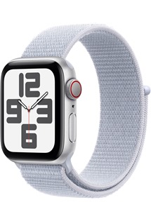 Apple Watch SE 2024 40mm Silver + Blue Cloud Sport Loop