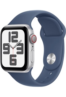 Apple Watch SE 2024 40mm Silver + Denim Sport Band M/L