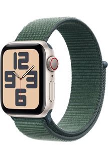 Apple Watch SE 2024 40mm Starlight + Lake Green Sport Loop