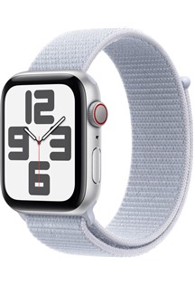 Apple Watch SE 2024 Cellular 44mm Silver + Blue Cloud Sport Loop