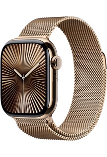 Apple Watch Series10 Cellular 42mm Gold + Gold Milanese Loop