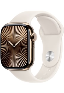 Apple Watch Series10 Cellular 42mm Gold + Starlight Sport Band M/L