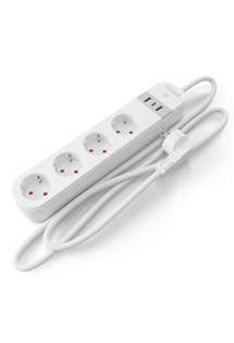 TESLA Smart Power Strip PS300 chytr prodluovac kabel 2m, 4x zsuvka, 2x USB-A, 1x USB-C