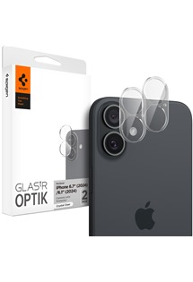 Spigen Glass.tR Optik tvrzen sklo na oky fotoapartu pro Apple iPhone 16 / 16 Plus 2ks ir