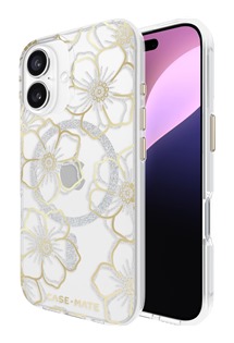 Case Mate Floral Gems odoln zadn kryt s podporou MagSafe pro Apple iPhone 16 zlat