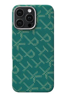 Pitaka Tactile Woven Case Monogram aramidov kryt s podporou MagSafe pro Apple iPhone 16 Pro zelen