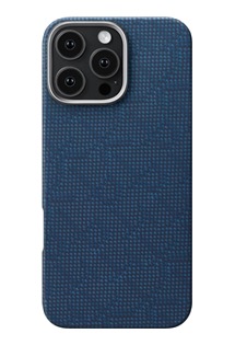 Pitaka Tactile Woven Case Monogram aramidov kryt s podporou MagSafe pro Apple iPhone 16 Pro modr