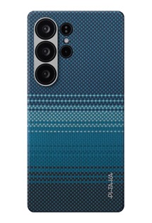 Pitaka Tactile Woven Case aramidov kryt s podporou MagSafe pro Samsung Galaxy S25 Ultra modr