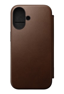 Nomad Modern Leather Folio koen flipov pouzdro pro Apple iPhone 16 hnd