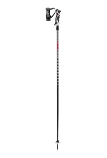 LEKI Hot Shot S, eloxal black-anodized grey-bright red, 110 cm