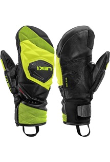 LEKI WCR Venom 3D Junior Mitt, black-ice lemon, 4.0