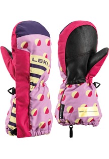 LEKI Little Paw Mitt Long, orchid-berry-frozen yellow, 1.0