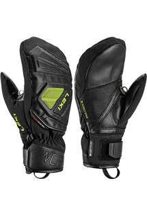 LEKI WCR C-Tech 3D Junior Mitt, black-ice lemon, 4.0