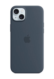 Apple silikonový zadní kryt s podporou MagSafe pro Apple iPhone 15 Plus bouřkově modrý