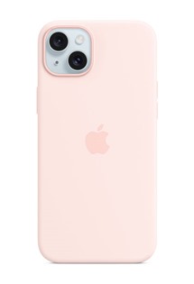 Apple silikonový zadní kryt s podporou MagSafe pro Apple iPhone 15 Plus světle růžový