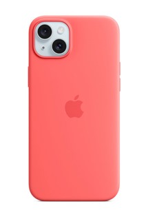 Apple silikonový zadní kryt s podporou MagSafe pro Apple iPhone 15 Plus světle melounový