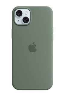 Apple silikonový zadní kryt s podporou MagSafe pro Apple iPhone 15 Plus cypřišově zelený