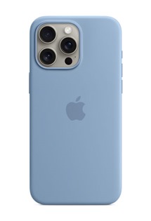 Apple silikonový zadní kryt s podporou MagSafe pro Apple iPhone 15 Pro Max ledově modrý