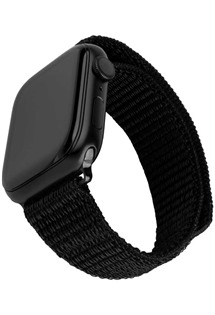 FIXED Nylon Sporty Strap nylonov emnek pro Apple Watch 42 / 44 / 45mm ern