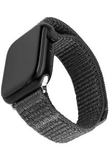 FIXED Nylon Sporty Strap nylonov emnek pro Apple Watch 42 / 44 / 45mm tmav ed