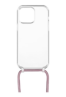 FIXED Pure Neck zadní kryt se šňůrkou na krk pro Apple iPhone 13 Pro Max růžový