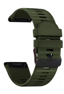 RhinoTech Strap silikonový sportovní řemínek 26mm QuickFit pro Garmin tmavě zelený